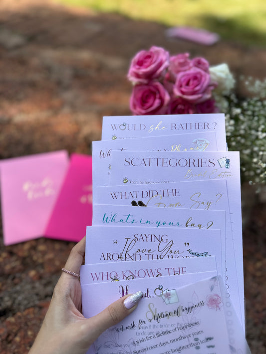 Bridal Shower Games - Set of 3