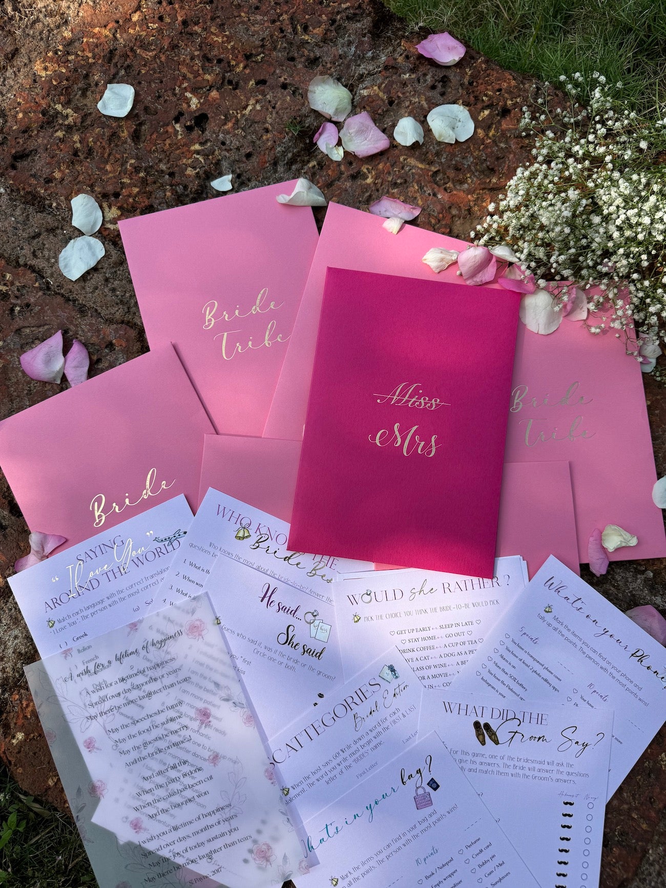 Bridal Shower Games - Set of 5