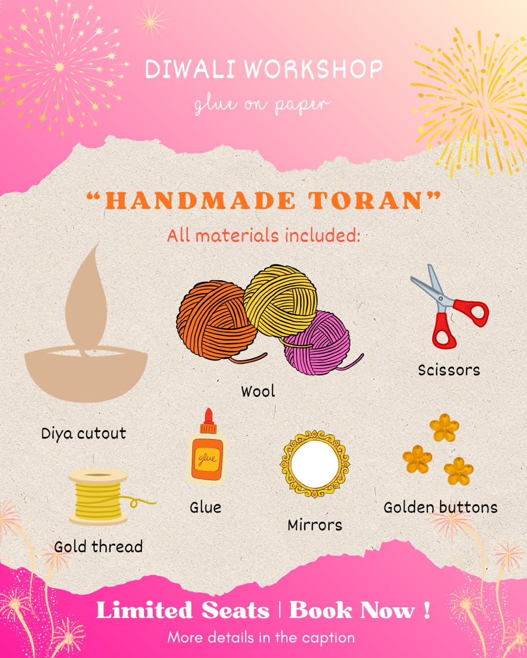 πͺ Handmade Toran Workshop β Craft Your Own Diwali Magic β¨