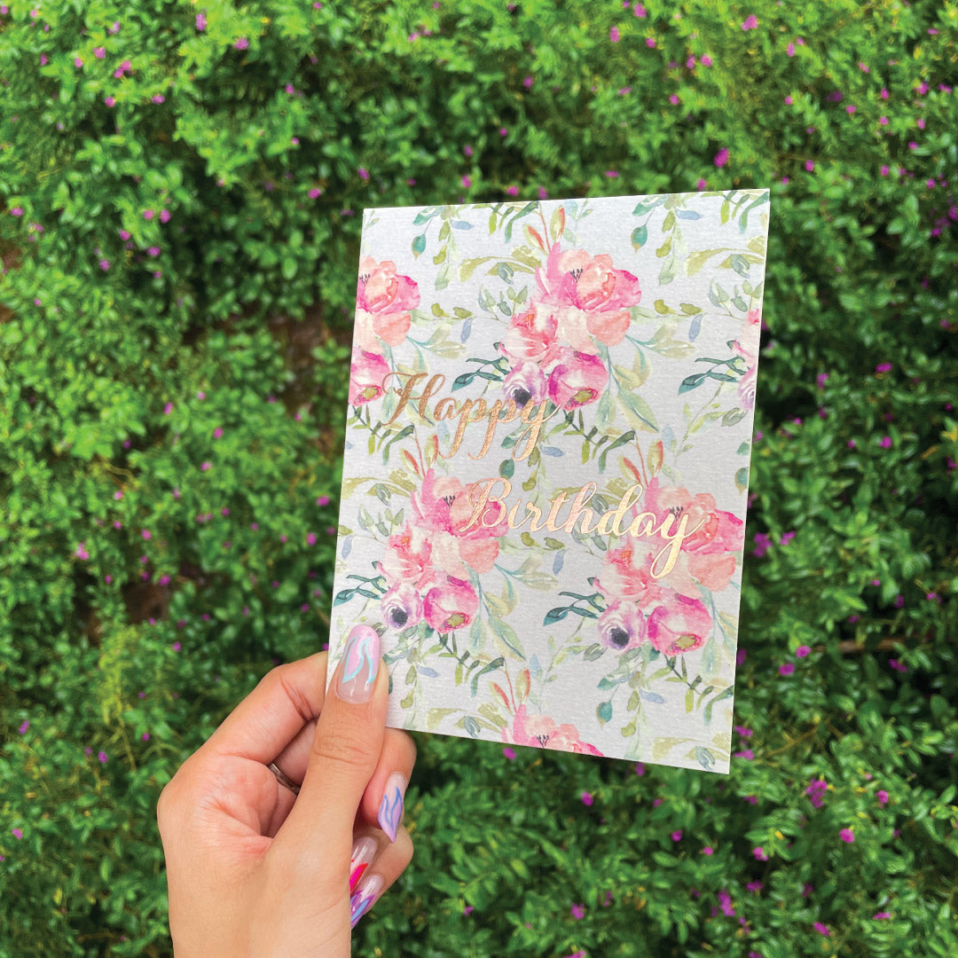 Birthday Card Set of 2 - Rose Gold