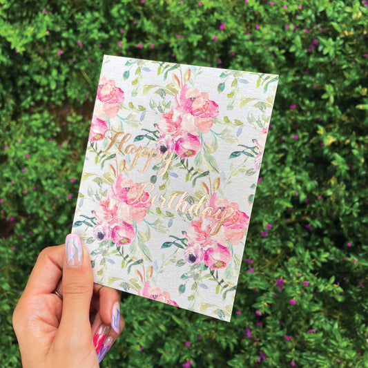 Birthday Card Set of 2 - Rose Gold