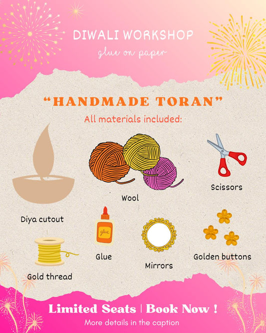 🪔 Handmade Toran Workshop — Craft Your Own Diwali Magic ✨