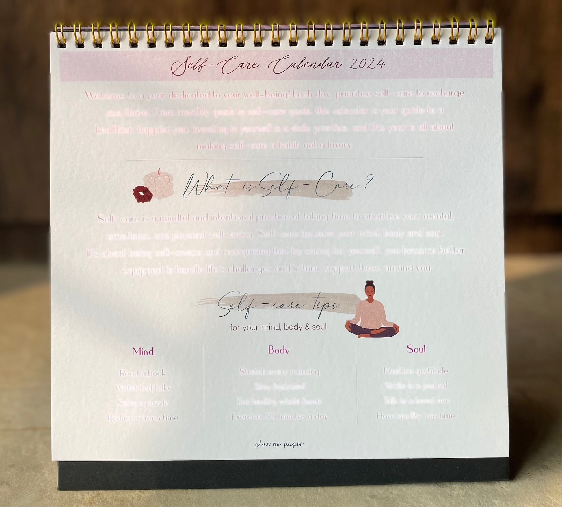 2024 'Self-Care' Calendar – Glue On Paper 2024-self-care-calendar-glue-on-paper