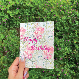 Birthday Card Set of 2 - Pink