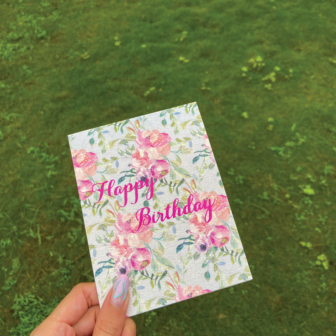 Birthday Card Set of 2 - Pink